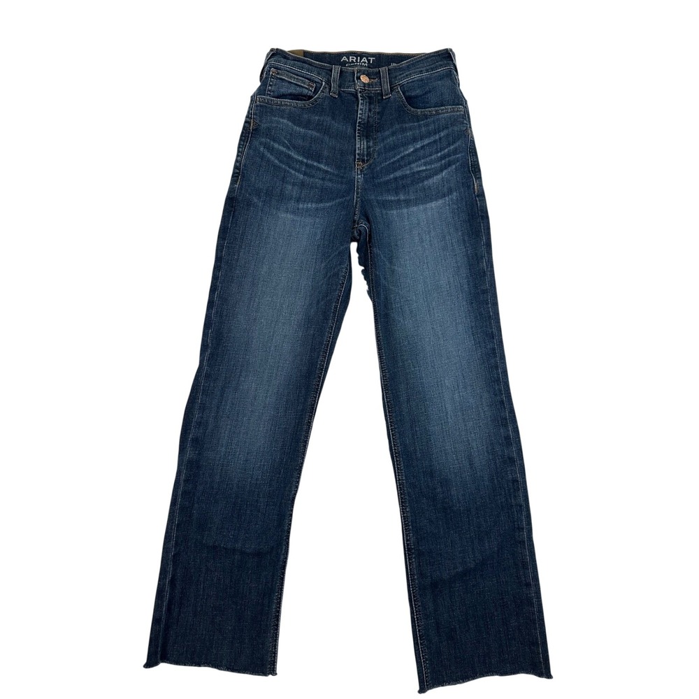 Ariat Denim‎ Relaxed Straight Ultra High Rise Jeans Womens 27R Dark Wash